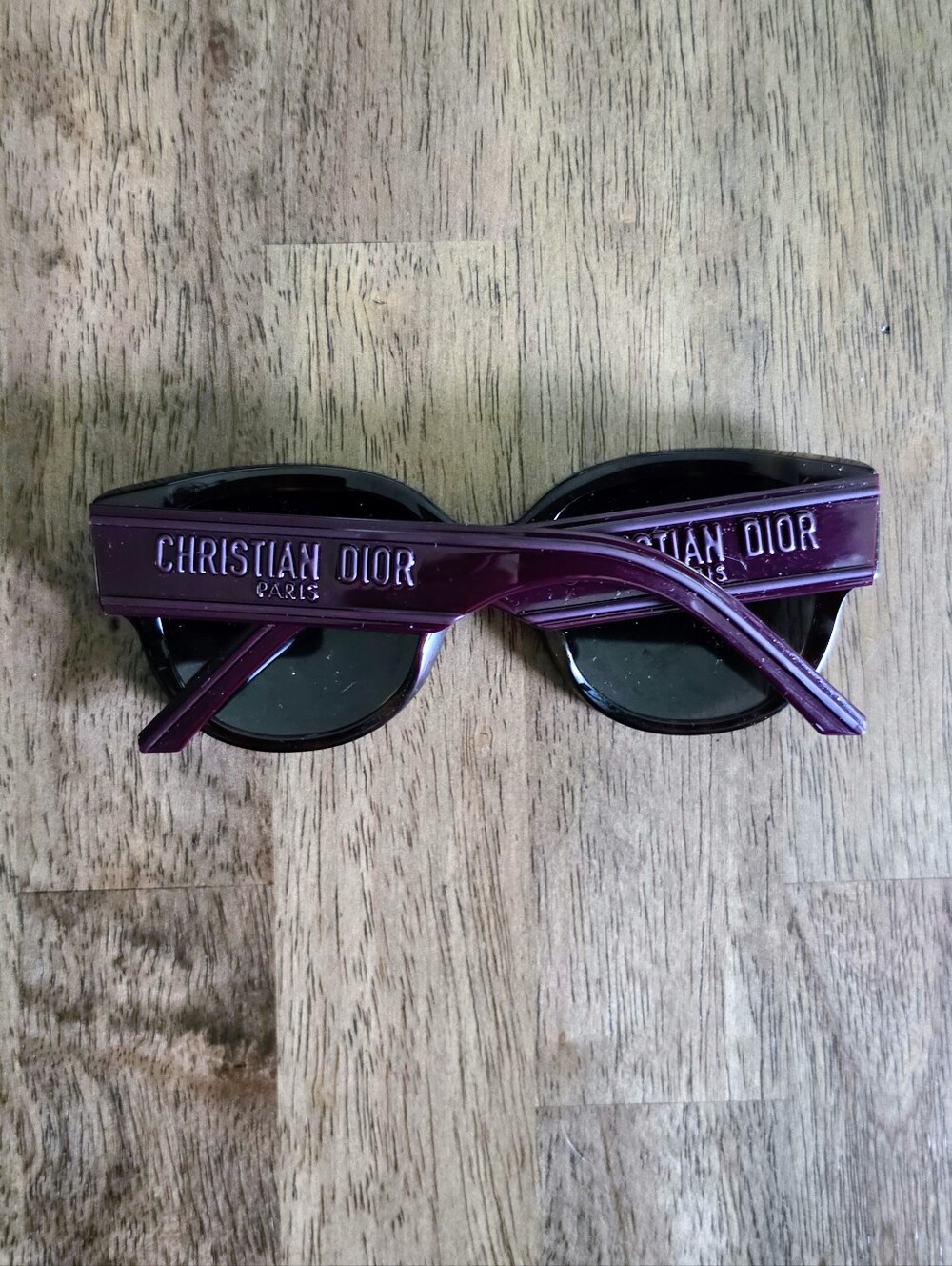 NIB Christian Dior Wildior BU Tortoiseshell Cat Eye Sunglasses Purple Temples - Picture 5 of 15
